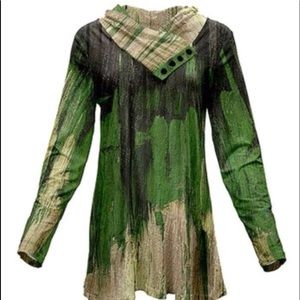 Cream and Green Tunic